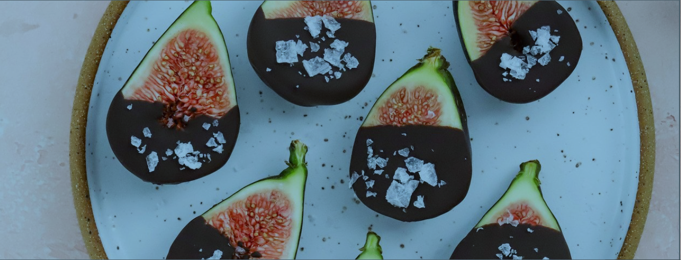 Chocolate Dipped Figs with Flaky Sea Salt